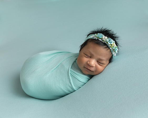 wrapped newborn mint